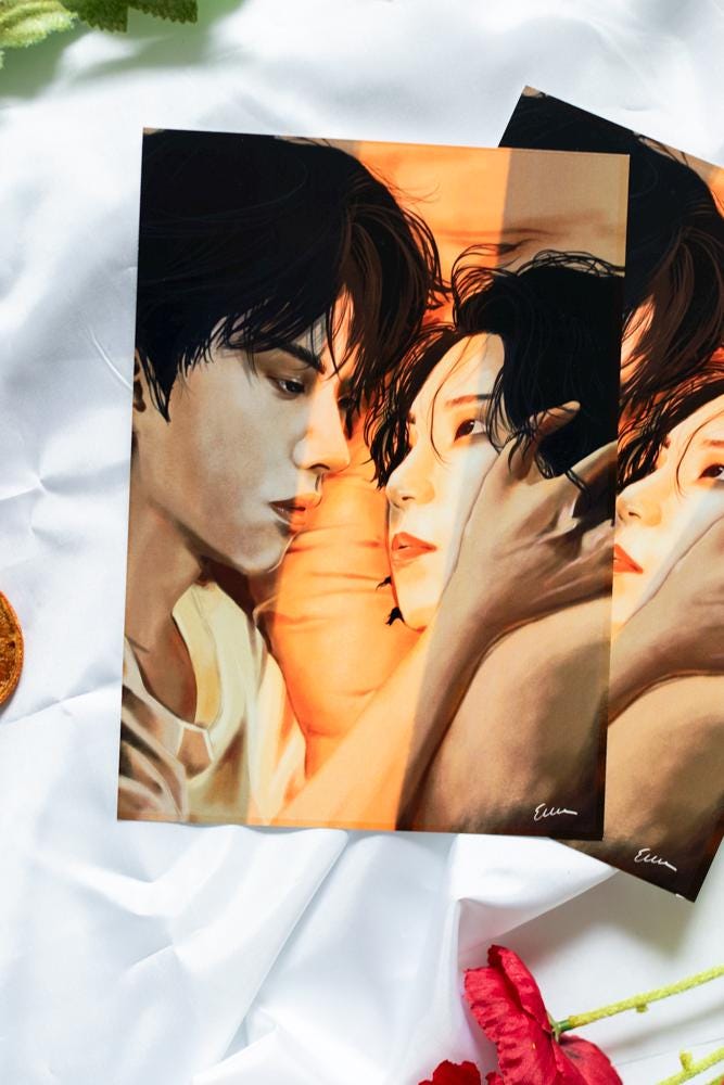 Lee Know and Han Stray Kids Art Print/Poster, Minsung, Fanart, Matte A5 A4, K-Pop, Gift, STAY