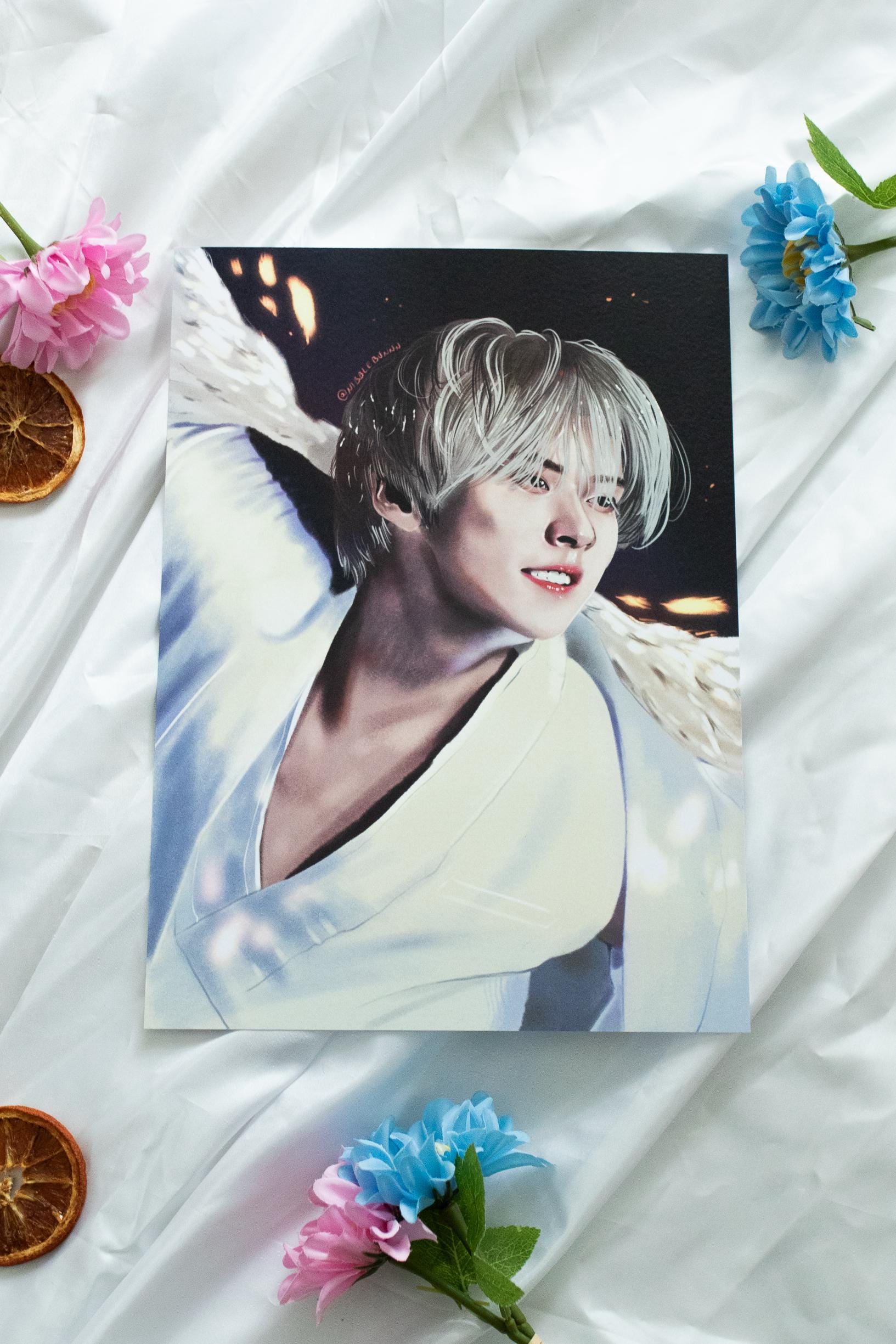 Lee Know "White Angel”  Art Print